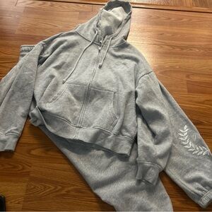Like new worn once Victoria’s Secret pink, silver bling hoodie, and sweatpants